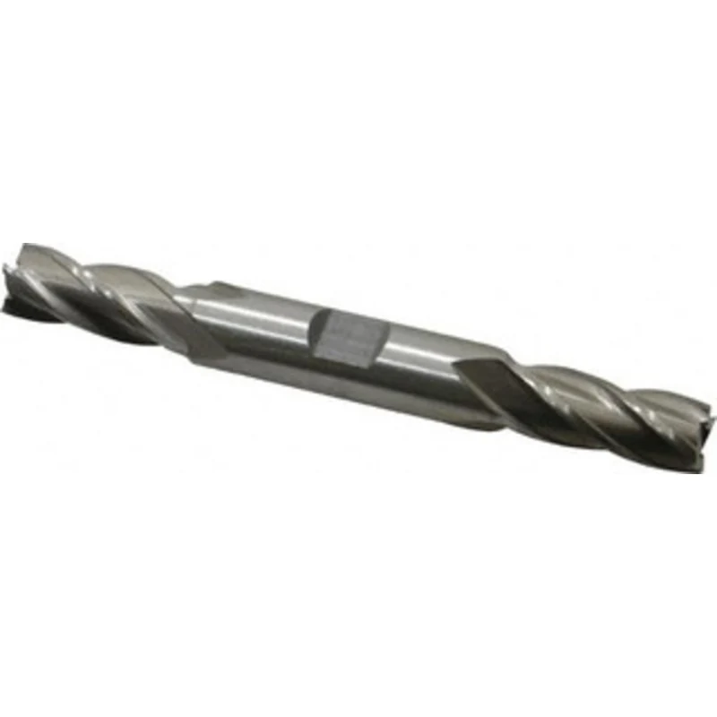 Value Collection 7/16, 1 LOC, 1/2 Shank Diam, 4-1/8 OAL, 4 Flute, High Speed Steel Square End Mill Double End, Uncoat...